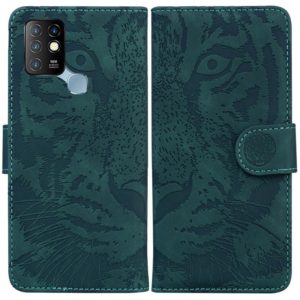 For Infinix Hot 10 X682 Tiger Embossing Pattern Horizontal Flip Leather Phone Case(Green) (OEM)