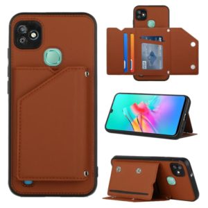 For Infinix Smart HD 2021-X612 Skin Feel PU + TPU + PC Phone Case(Brown) (OEM)
