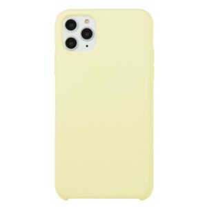For iPhone 11 Pro Max Solid Color Solid Silicone Shockproof Case (Cream) (OEM)