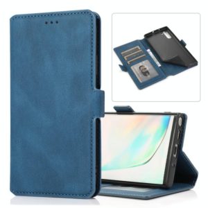 For Samsung Galaxy Note 10 Retro Magnetic Closing Clasp Horizontal Flip Leather Case with Holder & Card Slots & Photo Frame & Wallet(Navy Blue) (OEM)