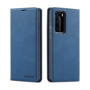For Huawei P40 Pro / P40 Forwenw Dream Series Oil Edge Strong Magnetism Horizontal Flip Leather Case with Holder & Card Slots & Wallet & Photo Frame(Blue) (Forwenw) (OEM)
