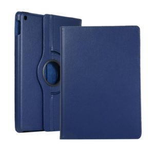 For Lenovo M10 Plus 3rd Litchi Texture 360 Degrees Rotation Leather Tablet Case with Holder(Dark Blue) (OEM)