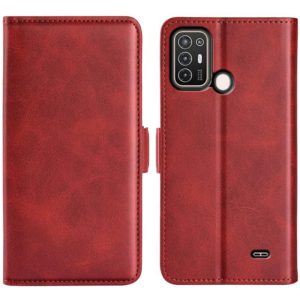 For ZTE Blade A52 Dual-side Magnetic Buckle Leather Phone Case(Red) (OEM)