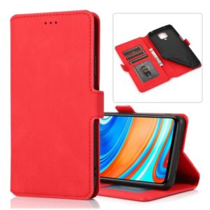 For Xiaomi Redmi Note 9 Pro Retro Magnetic Closing Clasp Horizontal Flip Leather Case with Holder & Card Slots & Photo Frame & Wallet(Red) (OEM)
