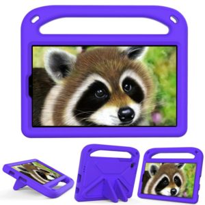 For Samsung Galaxy Tab A7 Lite 8.7 SM-T220 / SM-T225 Handle Portable EVA Shockproof Anti Falling Protective Case with Triangle Holder(Purple) (OEM)