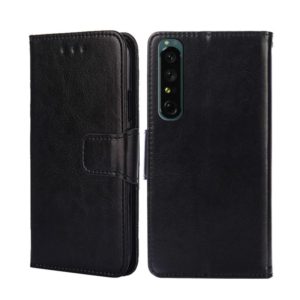 For Sony Xperia 1 IV Crystal Texture Leather Phone Case(Black) (OEM)