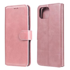 For OPPO F17 / A73 Classic Calf Texture PU + TPU Horizontal Flip Leather Case, with Holder & Card Slots & Wallet(Rose Gold) (OEM)