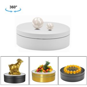 12cm 360 Degree Rotating Turntable Matte Electric Display Stand Video Shooting Props Turntable, Load: 3kg (White) (OEM)