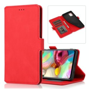 For Samsung Galaxy A71 5G Retro Magnetic Closing Clasp Horizontal Flip Leather Case with Holder & Card Slots & Photo Frame & Wallet(Red) (OEM)