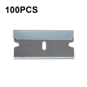 100 PCS A25 Car Film Mobile Phone Screen Auxiliary Tool Single Sided Stainless Steel Blade (OEM)