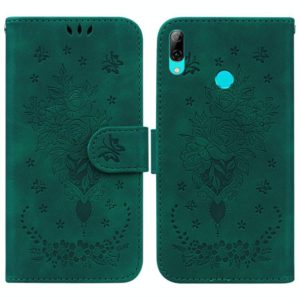 For Huawei P Smart 2019 / Honor 10 Lite Butterfly Rose Embossed Leather Phone Case(Green) (OEM)
