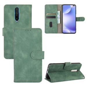 For Xiaomi Redmi K30 Solid Color Skin Feel Magnetic Buckle Horizontal Flip Calf Texture PU Leather Case with Holder & Card Slots & Wallet(Green) (OEM)