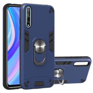 For Huawei Y8P(2020) 2 in 1 Armour Series PC + TPU Protective Case with Ring Holder(Royal Blue) (OEM)