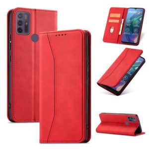 For Motorola Moto G10 / G20 Magnetic Dual-fold Leather Phone Case(Red) (OEM)