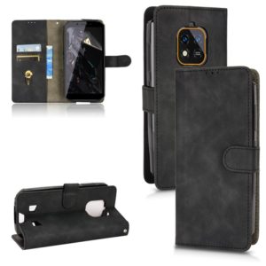 For Oukitel WP18 Skin Feel Magnetic Flip Leather Phone Case(Black) (OEM)