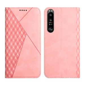 For Sony Xperia 1 III Diamond Splicing Skin Feel Magnetic Leather Phone Case(Rose Gold) (OEM)