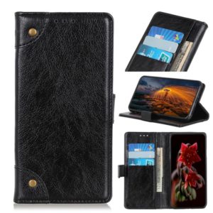 For Motorola Moto G52 4G Copper Buckle Nappa Texture Flip Leather Phone Case(Black) (OEM)