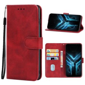 Leather Phone Case For Asus ROG Phone 3 ZS661KL(Red) (OEM)