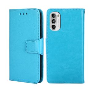 For Motorola Moto G52 4G/G82 5G Crystal Texture Leather Phone Case(Light Blue) (OEM)