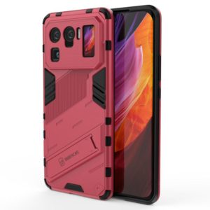 For Xiaomi Mi 11 Ultra Punk Armor 2 in 1 PC + TPU Shockproof Case with Invisible Holder(Light Red) (OEM)