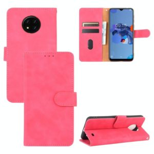 For Oukitel C19 Solid Color Skin Feel Magnetic Buckle Horizontal Flip Calf Texture PU Leather Case with Holder & Card Slots & Wallet(Rose Red) (OEM)
