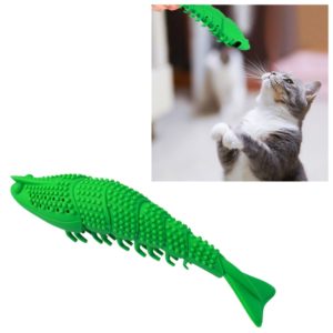 Catnip Fish Bite Teething Stick Funny Cat Toy Pet Toothbrush (OEM)