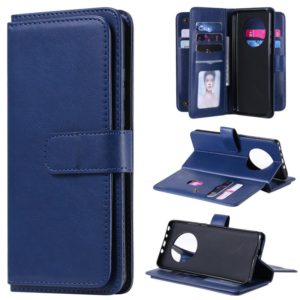 For Huawei Mate 40 Multifunctional Magnetic Copper Buckle Horizontal Flip Solid Color Leather Case with 10 Card Slots & Wallet & Holder & Photo Frame(Dark Blue) (OEM)