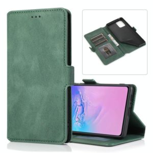 For Samsung Galaxy S10 Lite Retro Magnetic Closing Clasp Horizontal Flip Leather Case with Holder & Card Slots & Photo Frame & Wallet(Green) (OEM)