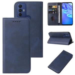 For Sharp Aquos V6 / V6 Plus / TCL 305 / 30 SE / 306 Magnetic Closure Leather Phone Case(Blue) (OEM)