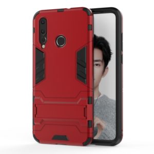 Shockproof PC + TPU Case for Huawei Nova 4, with Holder (Red) (OEM)