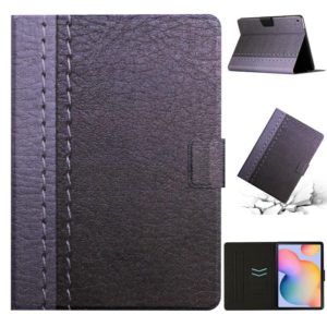 For Samsung Galaxy Tab S6 Lite P610 Stitching Solid Color Leather Tablet Case(Grey) (OEM)
