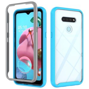 For LG Q51 / K51 Starry Sky Solid Color Series Shockproof PC + TPU Protective Case(Light Blue) (OEM)