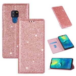 For Huawei Mate 20 Ultrathin Glitter Magnetic Horizontal Flip Leather Case with Holder & Card Slots(Rose Gold) (OEM)