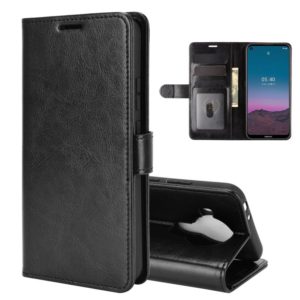 For Nokia 5.4 R64 Texture Single Horizontal Flip Protective Case with Holder & Card Slots & Wallet& Photo Frame(Black) (OEM)