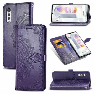 For LG Velvet 2 Pro Mandala Embossing Pattern Horizontal Flip Leather Case with Holder & Card Slots & Wallet & Lanyard(Purple) (OEM)