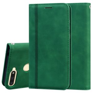 For Huawei Honor 7A Frosted Business Magnetic Horizontal Flip PU Leather Case with Holder & Card Slot & Lanyard(Green) (OEM)