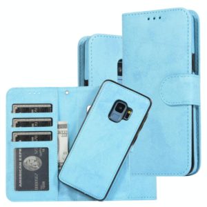 For Samsung Galaxy S9 Retro 2 in 1 Detachable Magnetic Horizontal Flip TPU + PU Leather Case with Holder & Card Slots & Photo Frame & Wallet(Sky Blue) (OEM)
