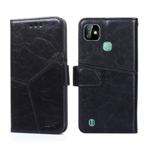 For Infinix Smart HD 2021 X612 Geometric Stitching Horizontal Flip Leather Phone Case(Black) (OEM)