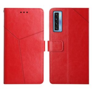 For TCL 20S Y Stitching Horizontal Flip Leather Phone Case(Red) (OEM)