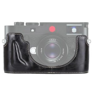 1/4 inch Thread PU Leather Camera Half Case Base for Leica M10 (Black) (OEM)