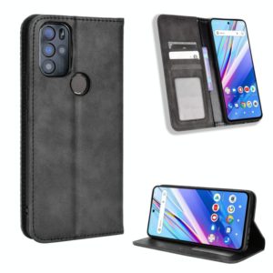 For BLU G91 Pro Magnetic Buckle Retro Texture Leather Phone Case(Black) (OEM)
