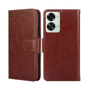 For OnePlus Nord 2T Crystal Texture Leather Phone Case(Brown) (OEM)