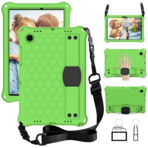 For Galaxy Tab A8 10.5 2021 X200/X205 Honeycomb EVA+PC Tablet Case with Strap(Green+Black) (OEM)