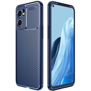 For OnePlus Nord CE 2 5G Carbon Fiber Texture Shockproof TPU Phone Case(Blue) (OEM)