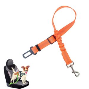 Pet Car Seat Belt Telescopic Reflective Safety Rope(Orange) (OEM)