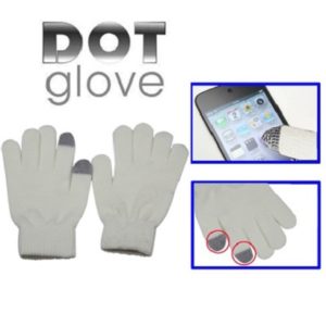 Dot Gloves of touch screen for iPhone 5, iPhone 4 & 4S, iPhone 3G/3GS, iPhone, iPad, BlackBerry(White) (OEM)