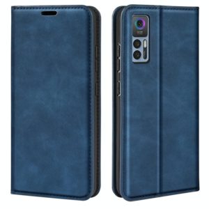 For TCL 30 5G / 30+ Retro-skin Magnetic Suction Leather Phone Case(Dark Blue) (OEM)