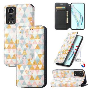 For ZTE Axon 30 5G Colorful Magnetic Horizontal Flip PU Leather Case with Holder & Card Slot & Wallet(Rhombus) (OEM)