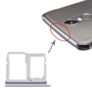 Nano SIM Card Tray + Micro SD Card Tray for LG Stylo 5 / Q720 LM-Q720MS LM-Q720TSW Q720CS (Silver) (OEM)