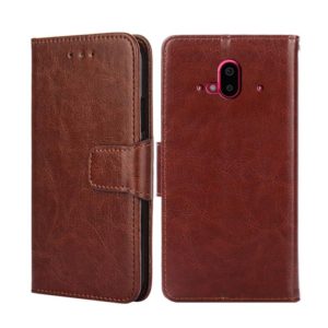 For Fujitsu Arrows F-52B Crystal Texture Leather Phone Case(Brown) (OEM)